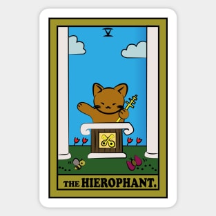 TAROT CARDS | THE HIEROPHANT. | CAT Sticker